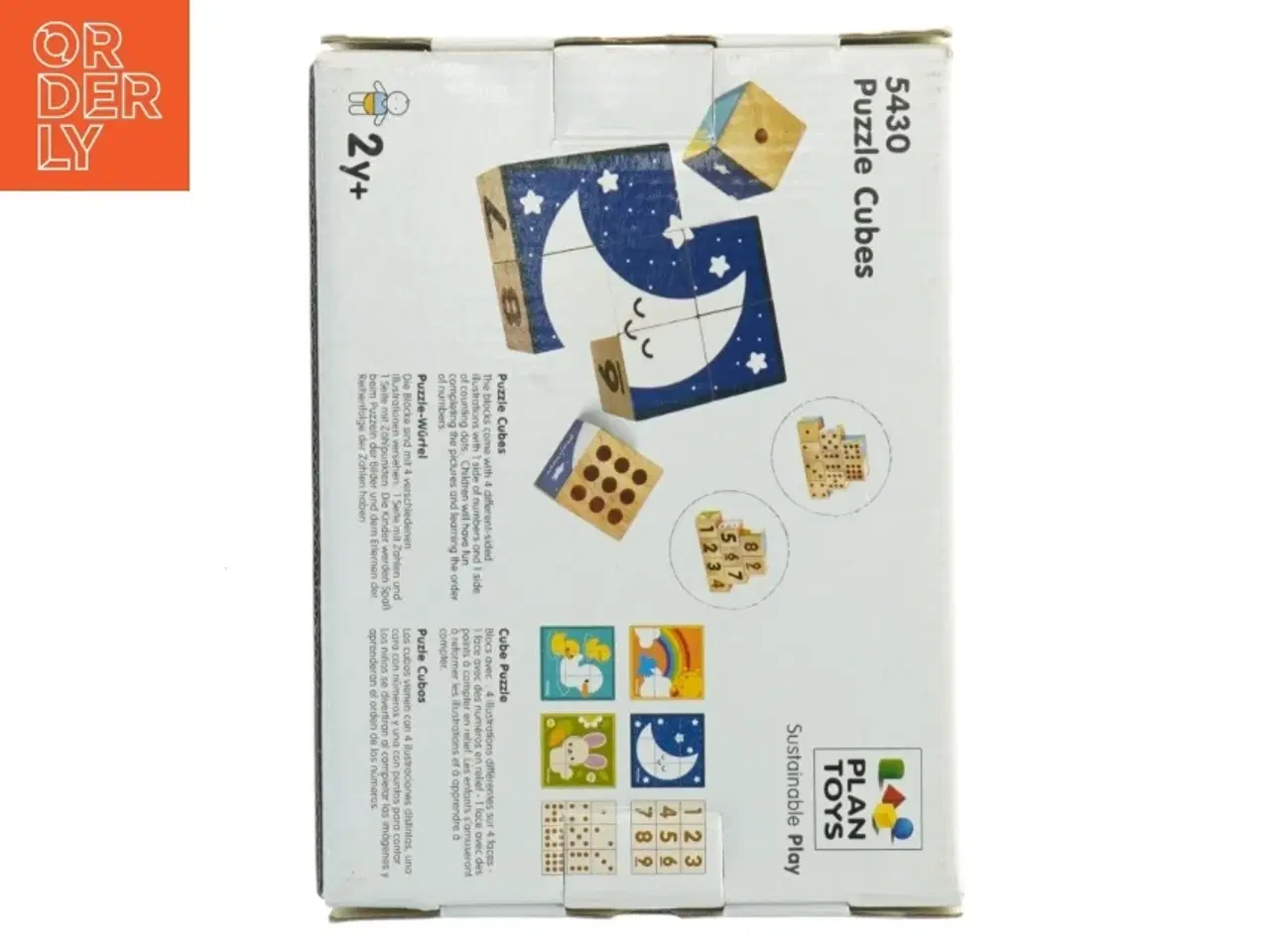 Billede 3 - Puslespil terninger fra PlanToys (str. 19x8x14 cm)