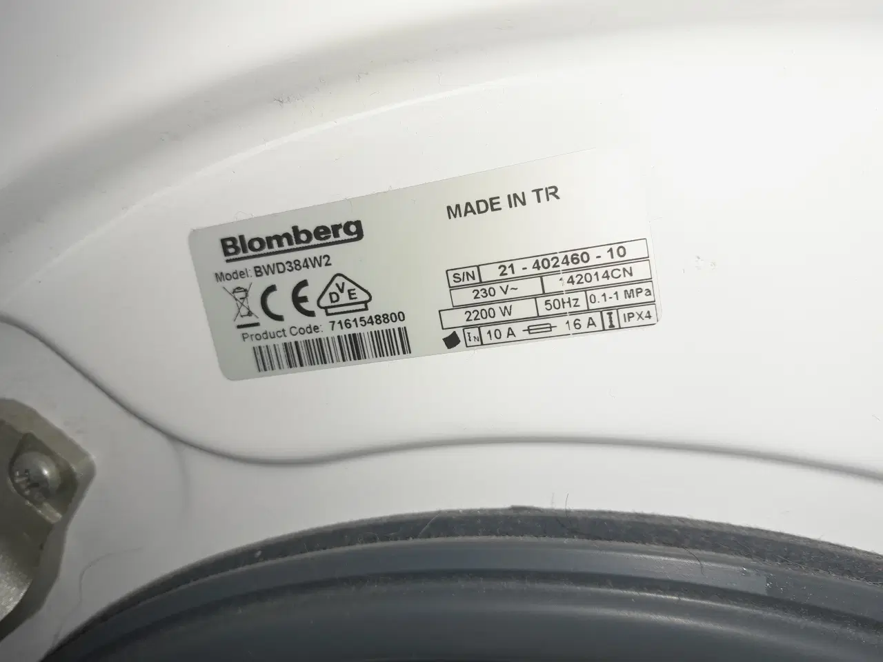 Billede 4 - Kombineret vaske/tørre maskine 8kg/5kg