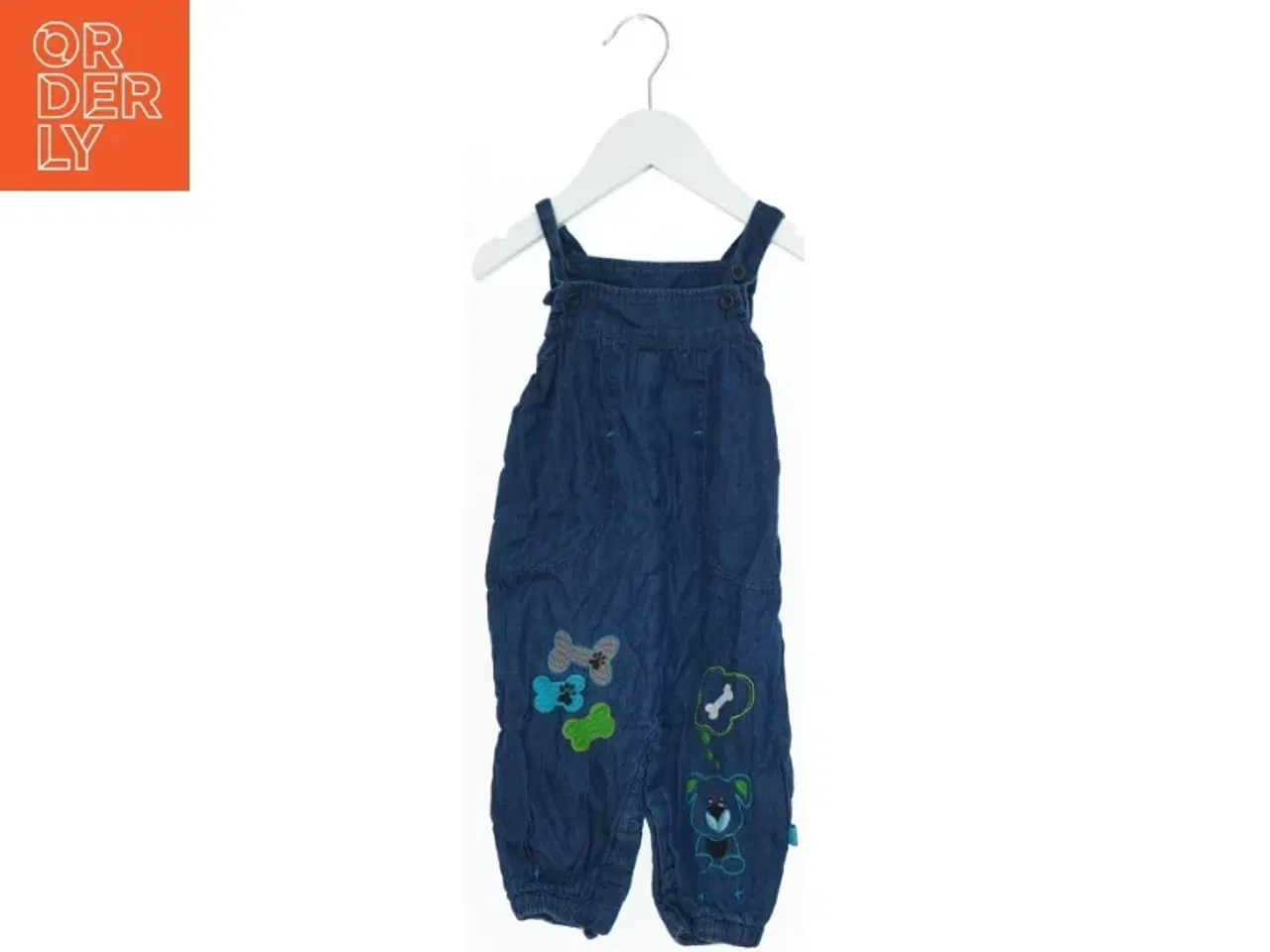 Billede 1 - Børne denim overalls med broderede motiver fra Me Too (str. 68)