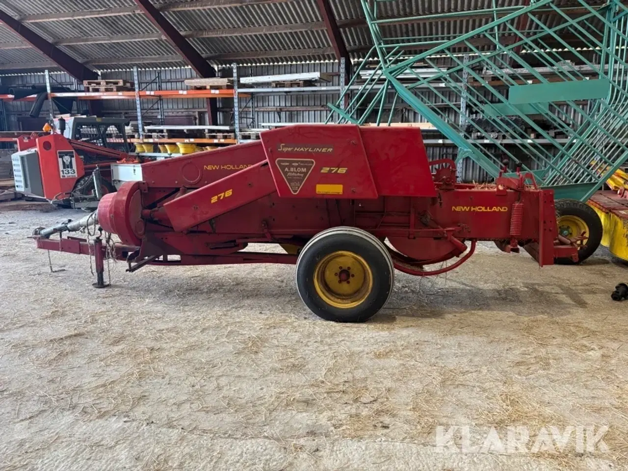 Billede 9 - Ballepresser og vogn New Holland 276
