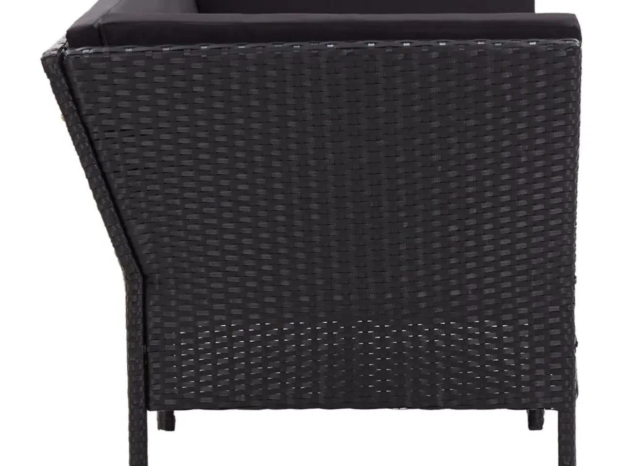 Billede 6 - Haveloungesæt 6 dele med hynder polyrattan sort