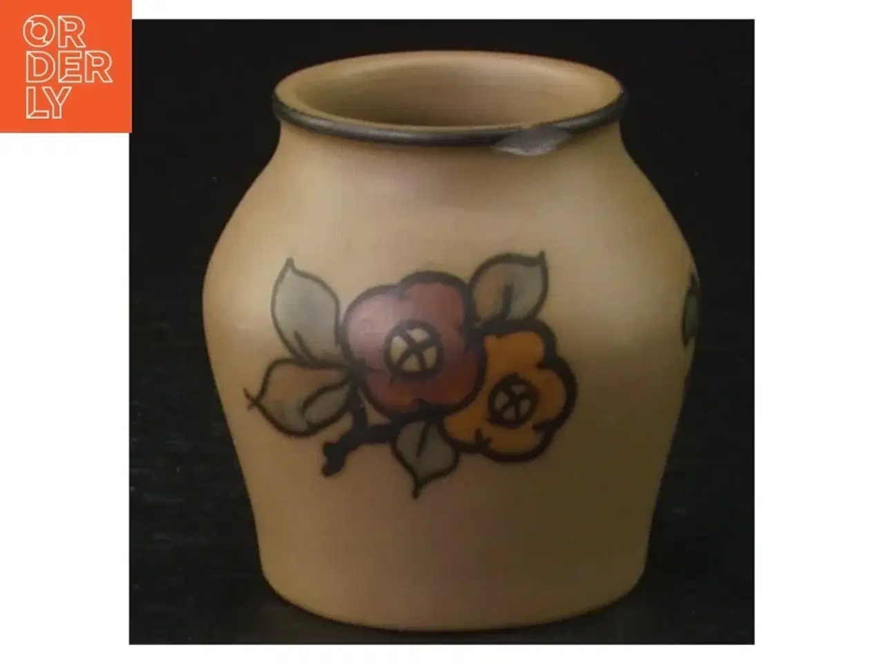 Billede 1 - Lille keramikvase fra Bornholm(str. Hov, 5,5 cm. ø. 5,5 cm)
