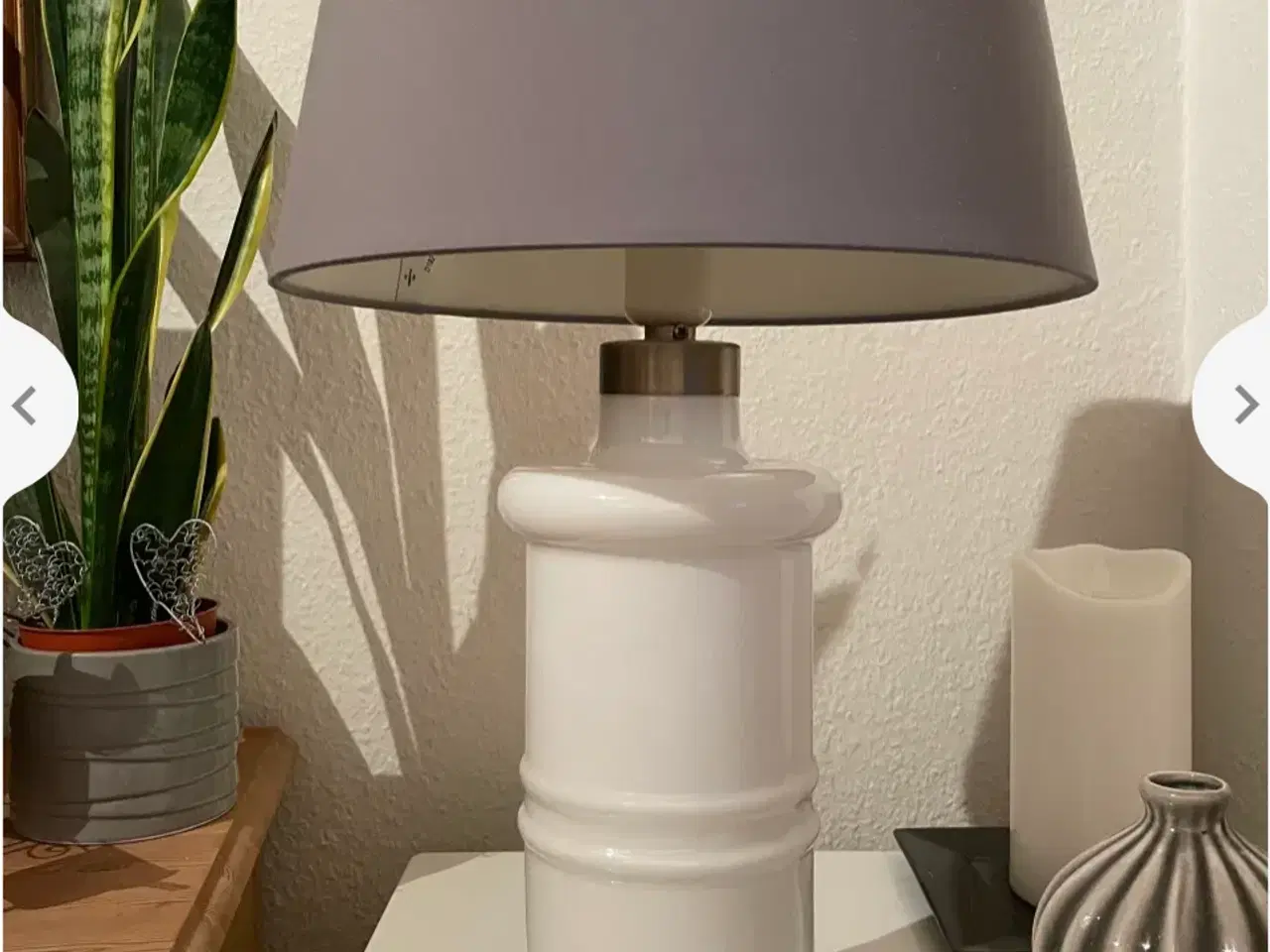 Billede 2 - Stor Holmegaard Apoteker lampe i hvidt porcelæn 