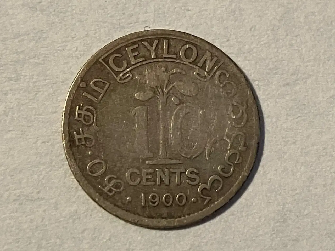 Billede 1 - 10 Cents Ceylon 1900