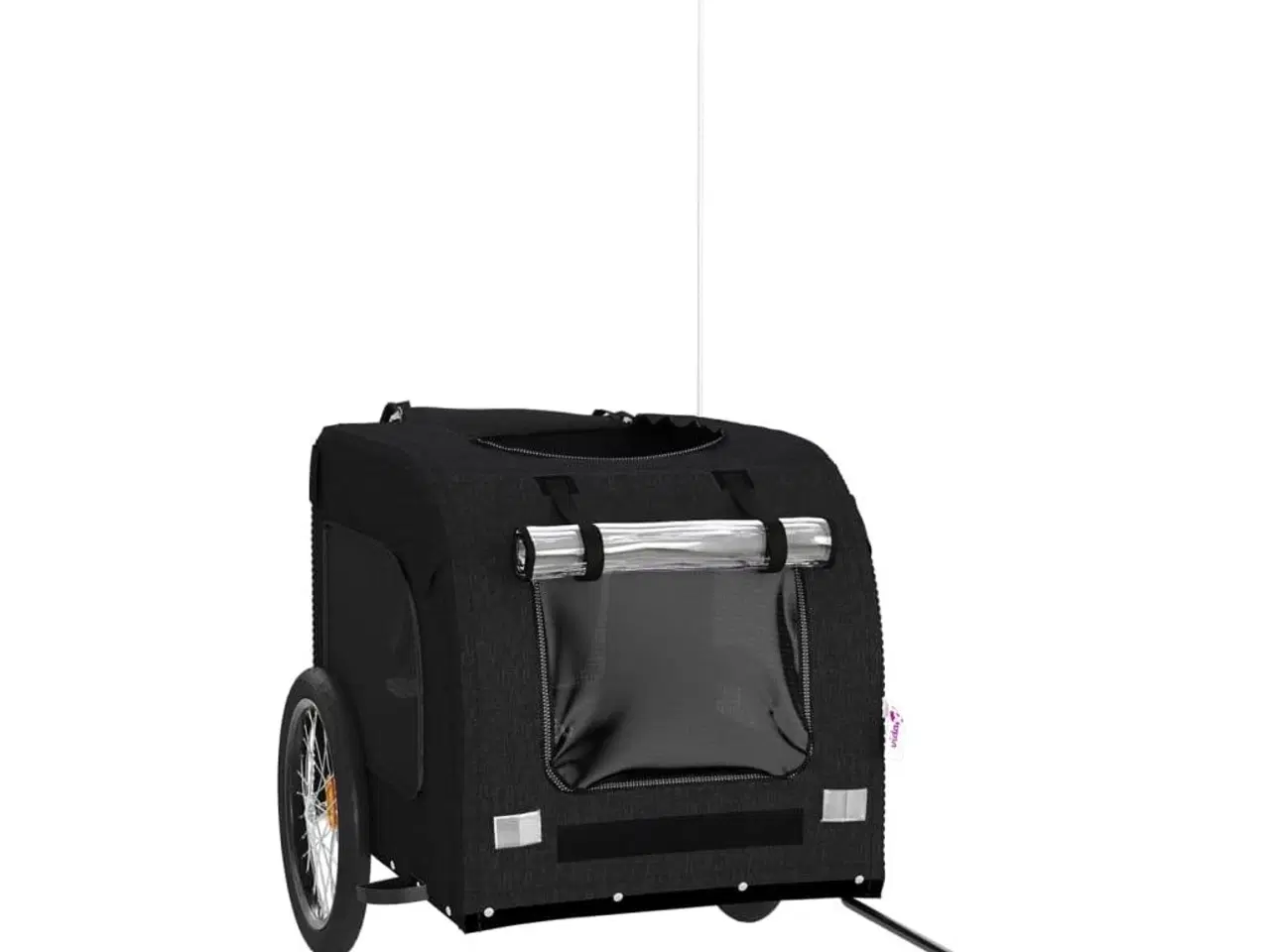 Billede 3 - Cykeltrailer til kæledyr oxfordstof og jern sort