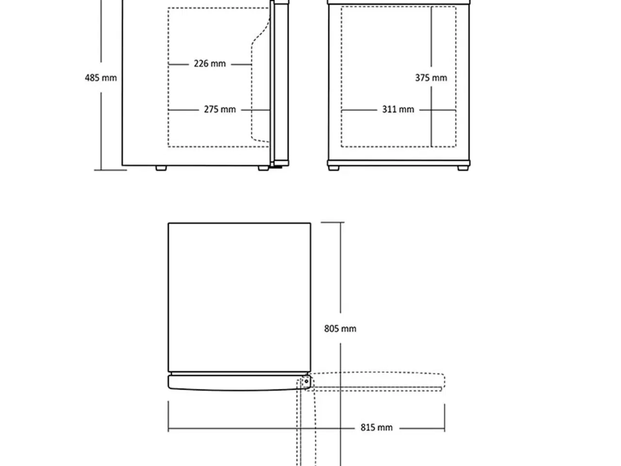 Billede 5 - Scandomestic Minibar 32 Liter – SCMB32BE