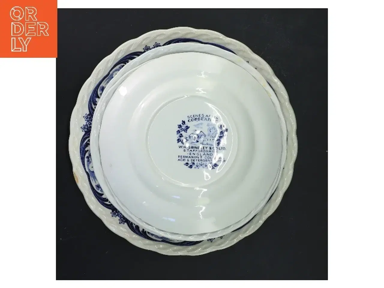 Billede 3 - Sæt af 6 vintage tallerkener fra W.H. Grindley & Co Ltd (str. 6 stk Ø 18 & 19,5 & 23,5 cm)