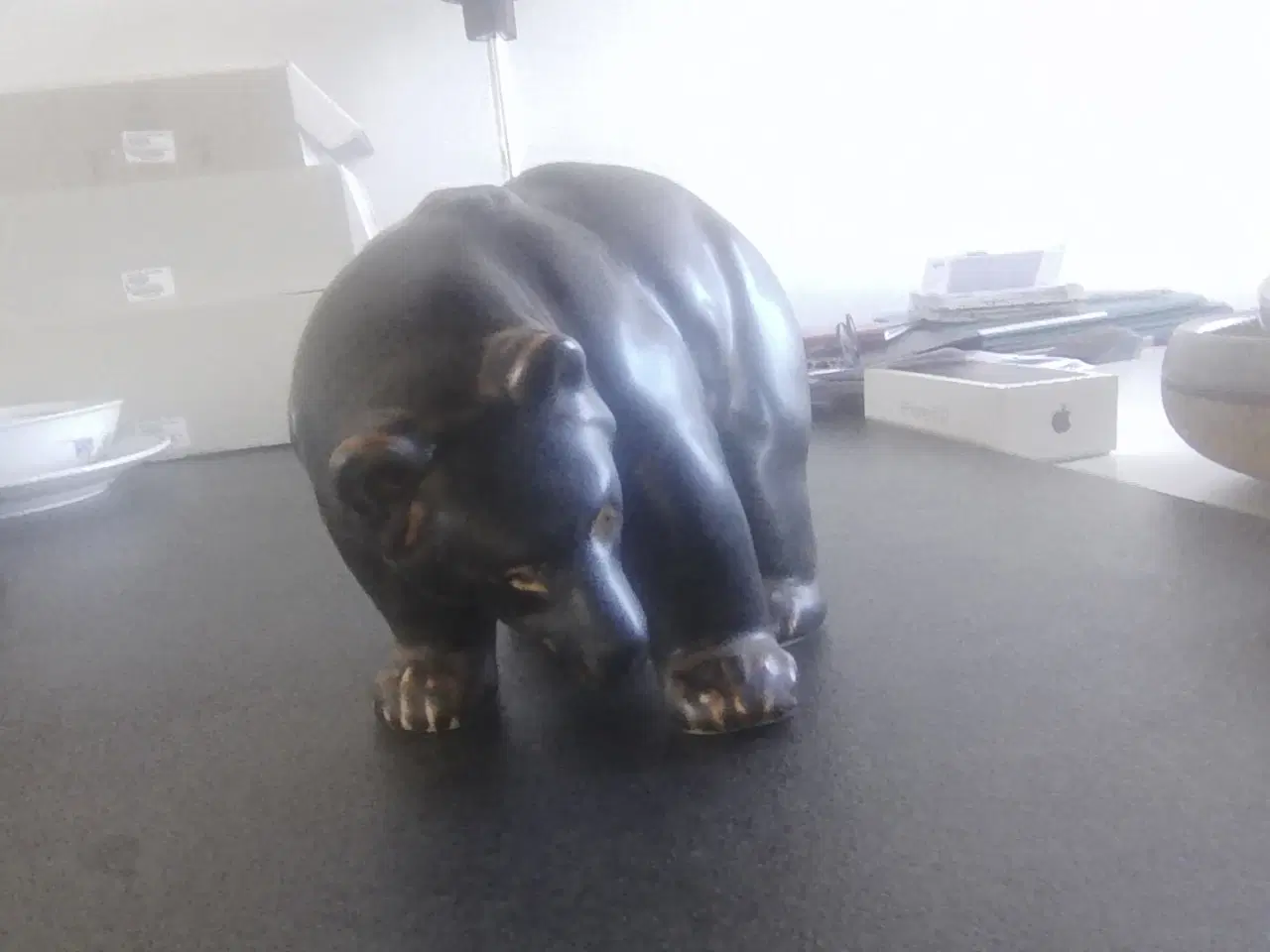 Billede 2 - Stor stående Royal Copenhagen bjørn.