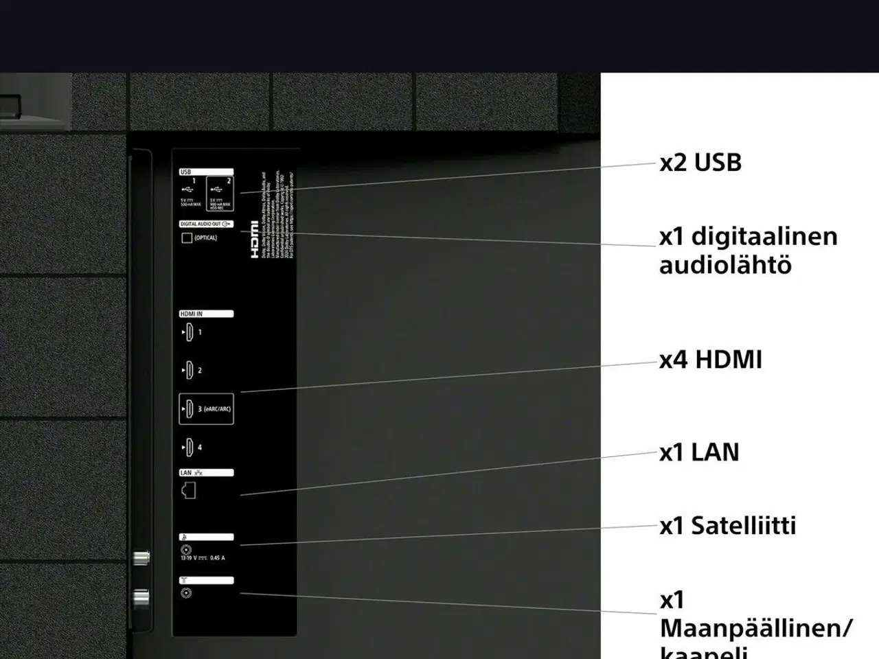 Billede 6 - Smart TV Sony 43" K43S35BP - 4K Ultra HD LED med HDR og Dolby Vision