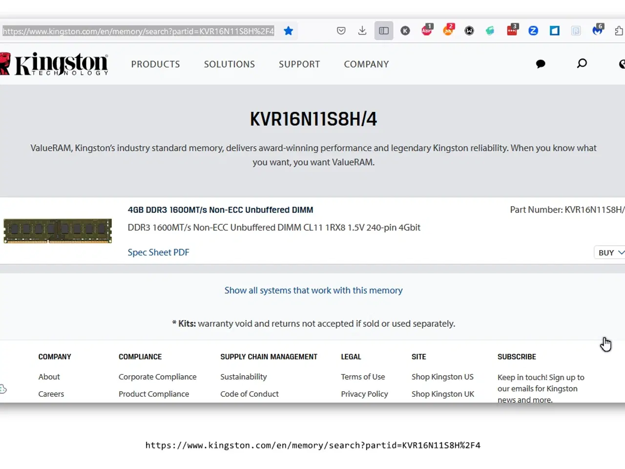 Billede 3 - Kingston og Hynix DDR3 SDRAM, 2 stk. á 4 GB