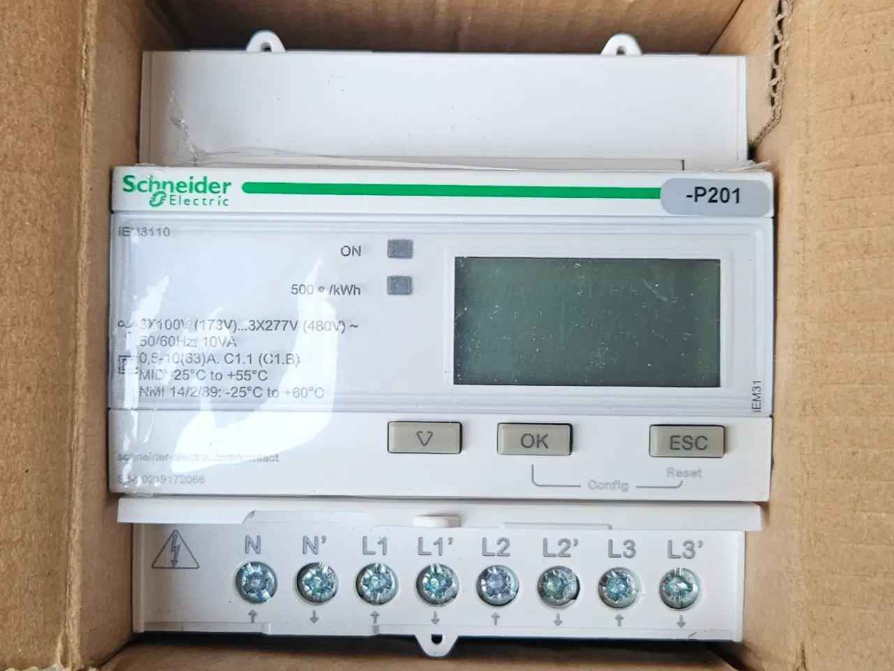 Billede 1 - Schneider KWH-MÅLER 3P+N 400V 63A TARIF M