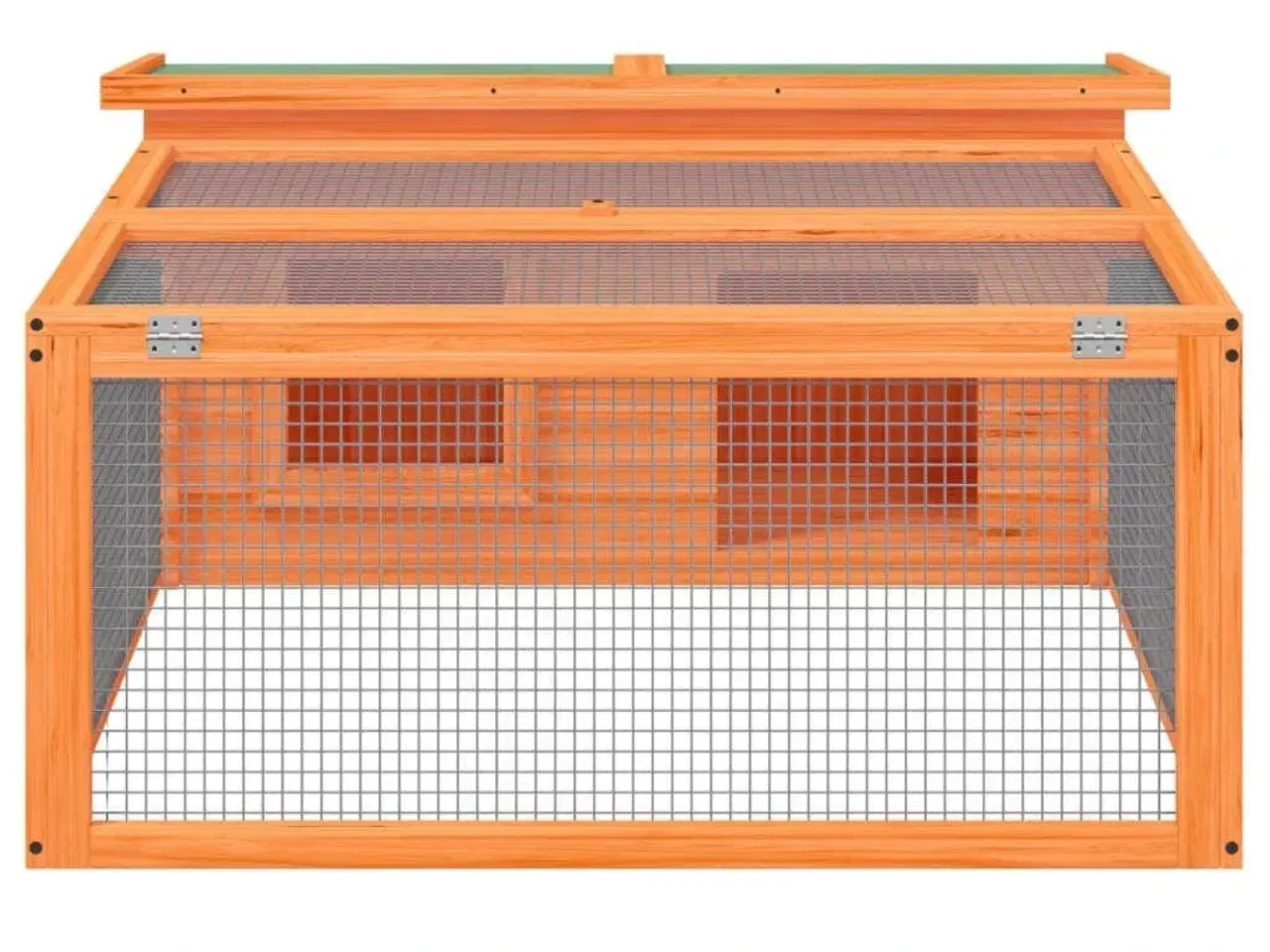 Billede 3 - Kaninbur 117,5x97x47,5 cm massivt fyrretræ brun