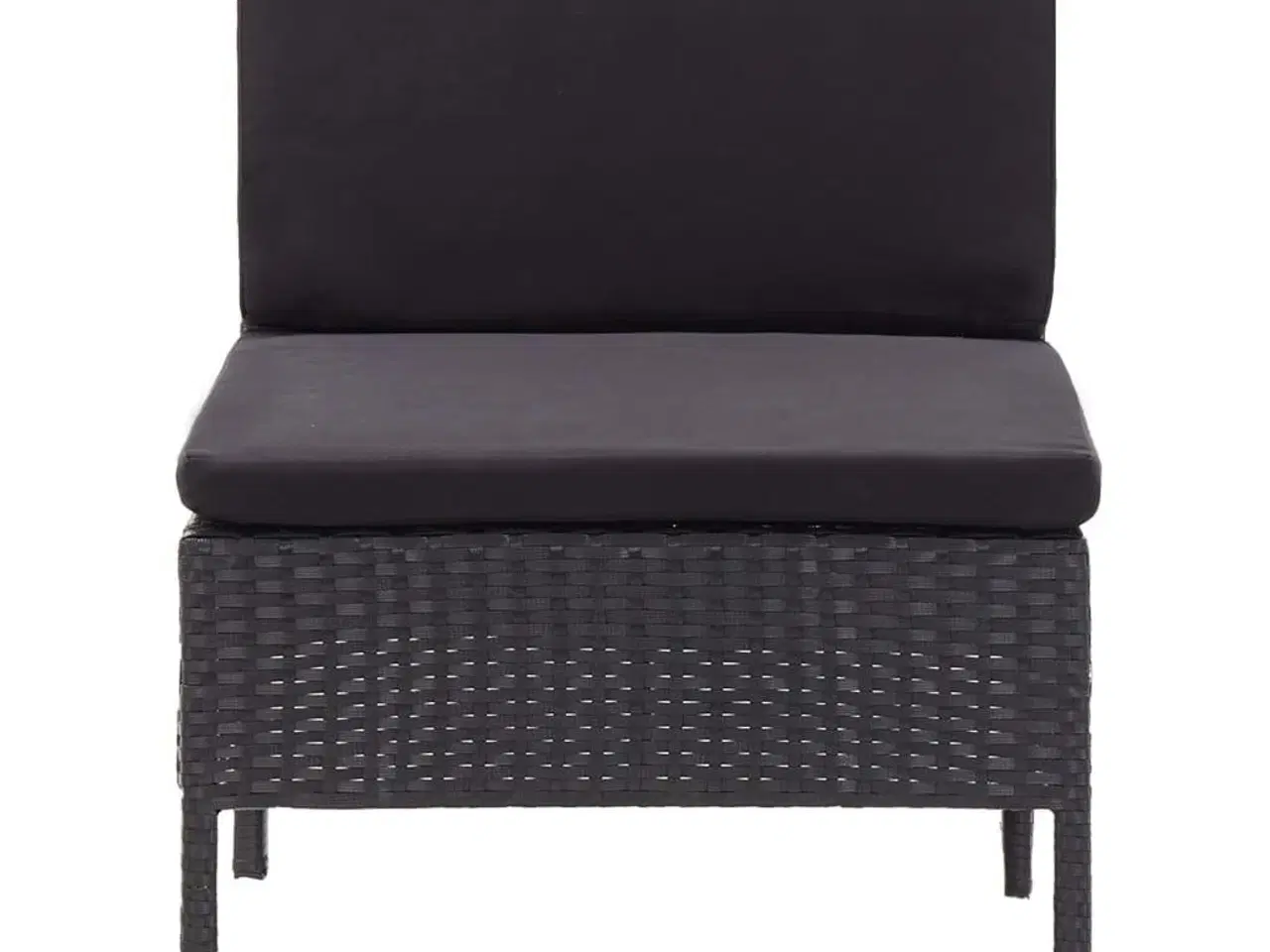 Billede 11 - Haveloungesæt 6 dele med hynder polyrattan sort