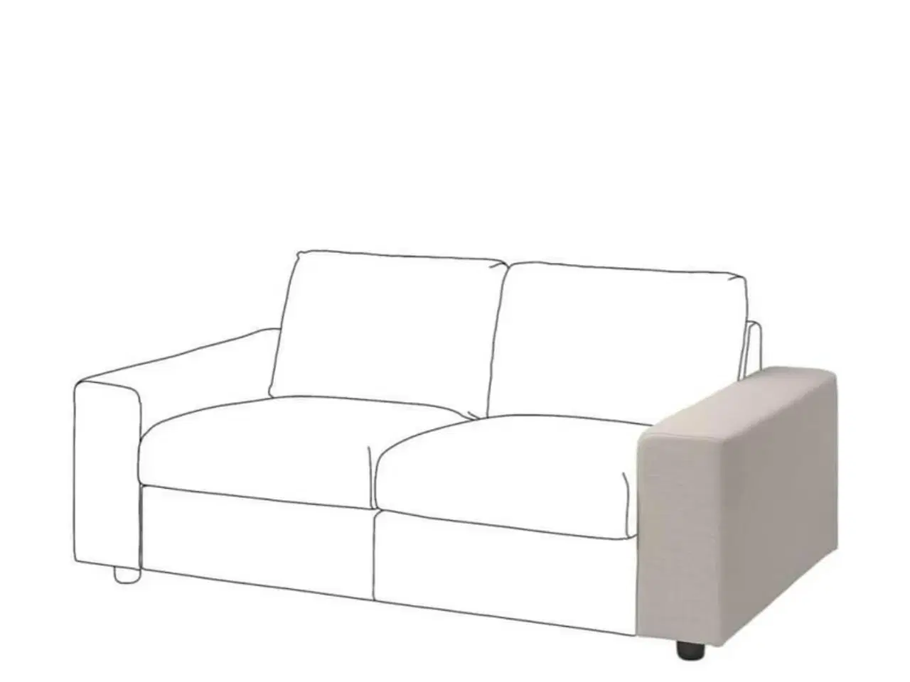 Billede 4 - Vimle chaiselong sofa IKEA