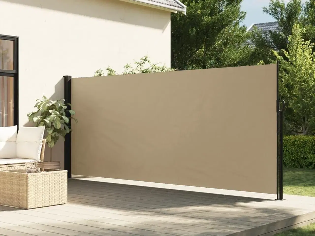 Billede 1 - Sammenrullelig sidemarkise 180x300 cm beige