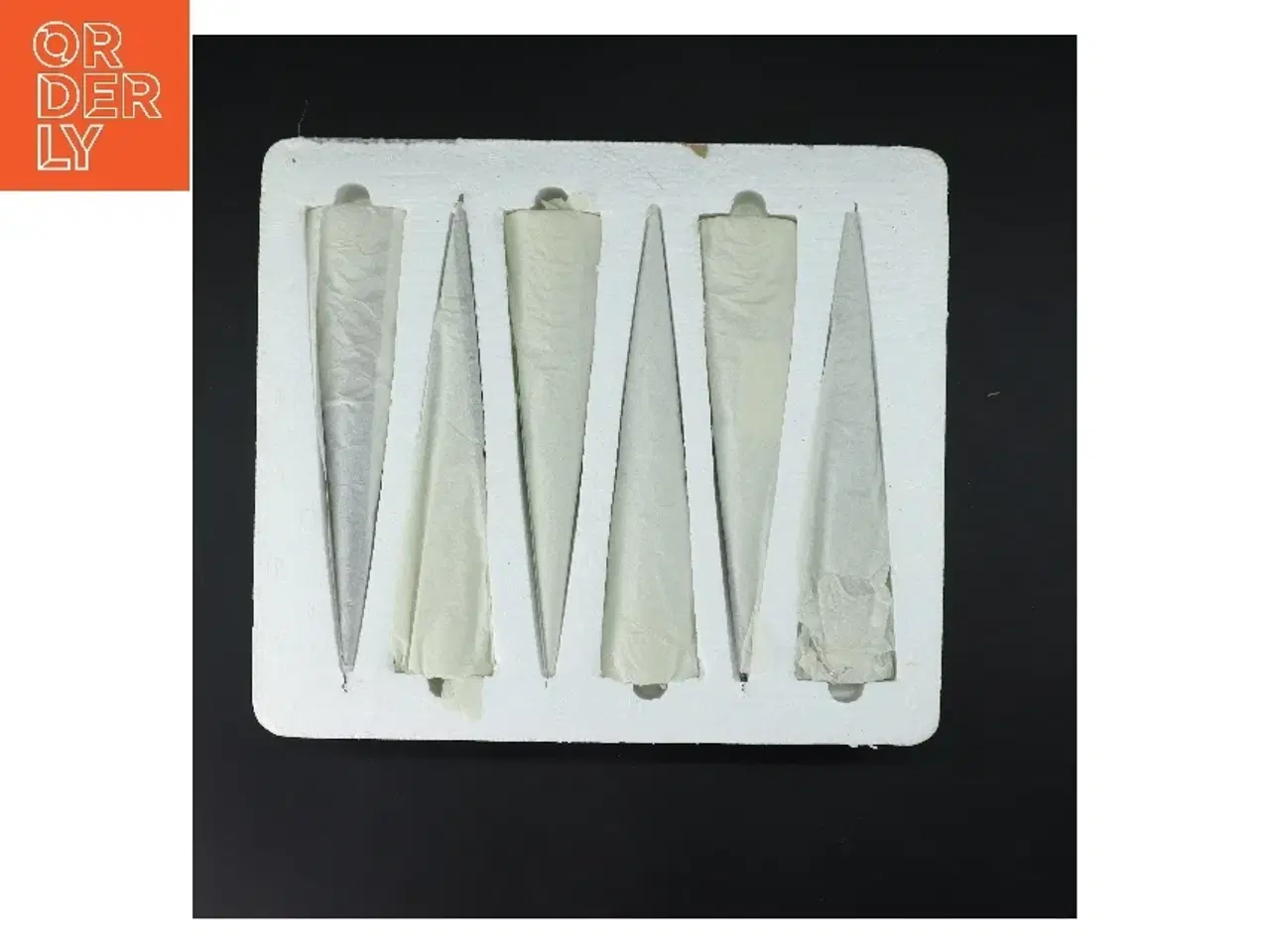 Billede 2 - Glas julekegler (str. 6 stk 21,5 cm)