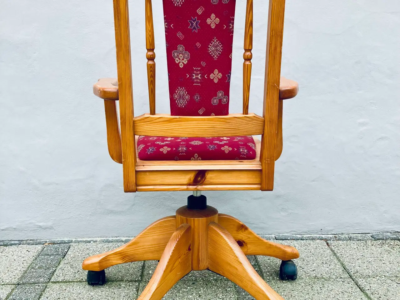 Billede 4 - Sjælden 70’er Aannø kontorstol fyrretræ - flot pat