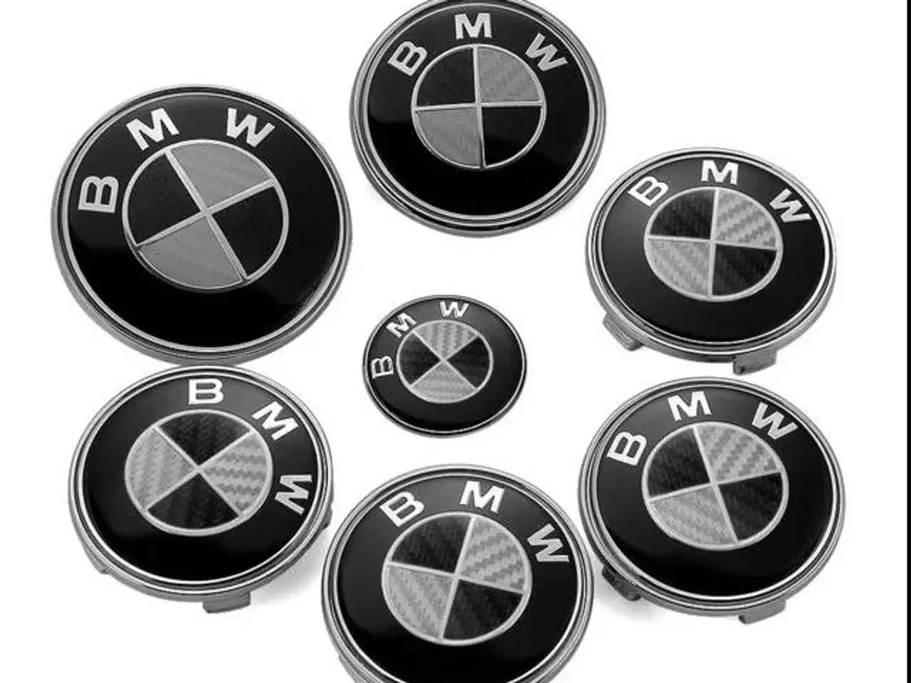 Billede 1 - BMW emblemer sort/hvid carbon 74