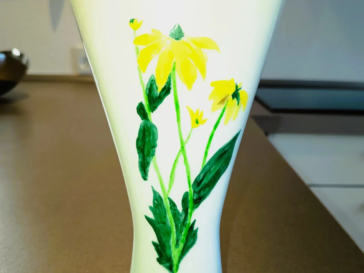 Billede 2 - Vase med kæmpe solhat - håndmalet