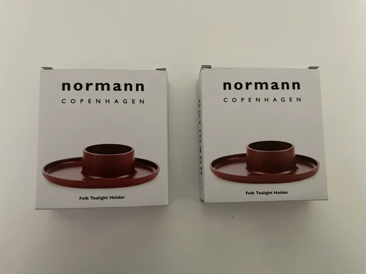 Billede 1 - 2 Normann Copenhagen Folk fyrfadsstage bordeaux,