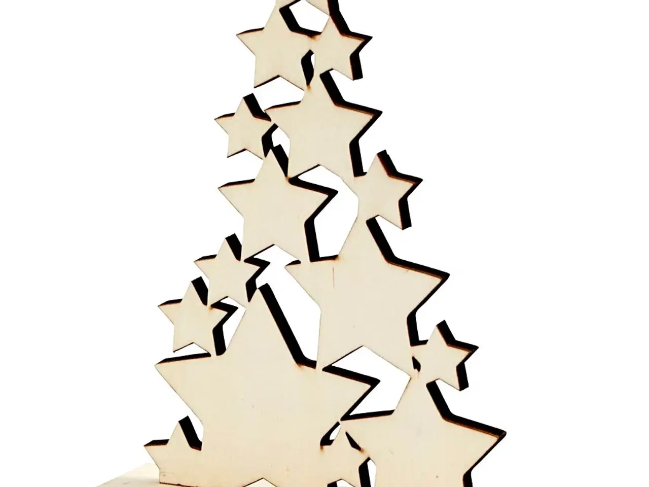 Billede 1 - Elegant Juletræ med Stjerner - 19,6 cm