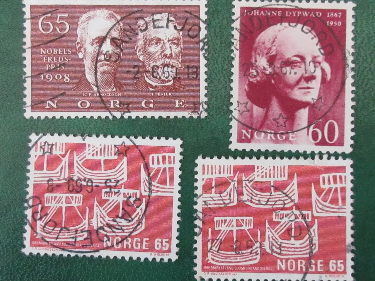 Billede 2 - Pæne stempler på 40 frimærker fra Norge