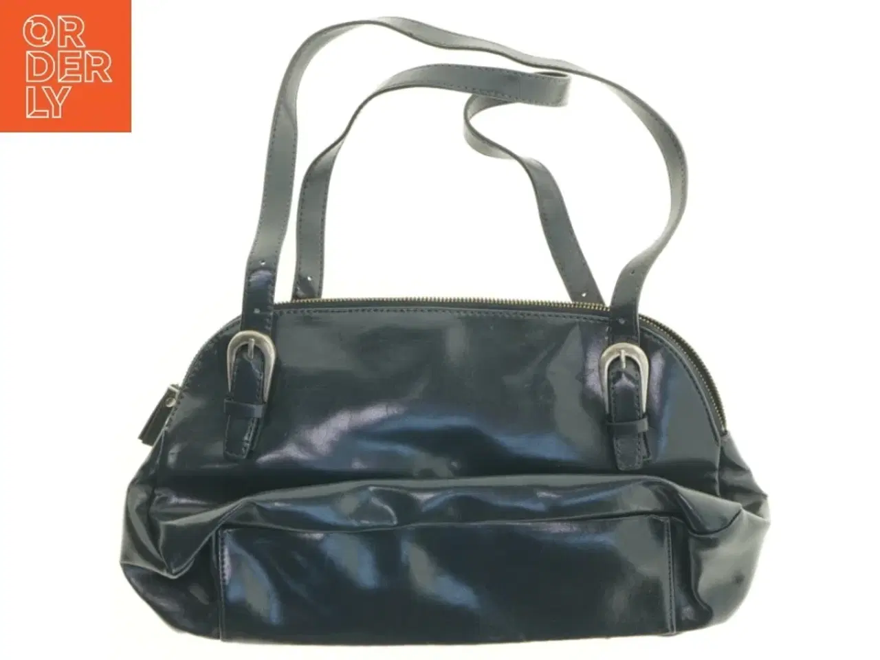 Billede 2 - Sort skuldertaske (str. 38 x 18 x 9 cm)