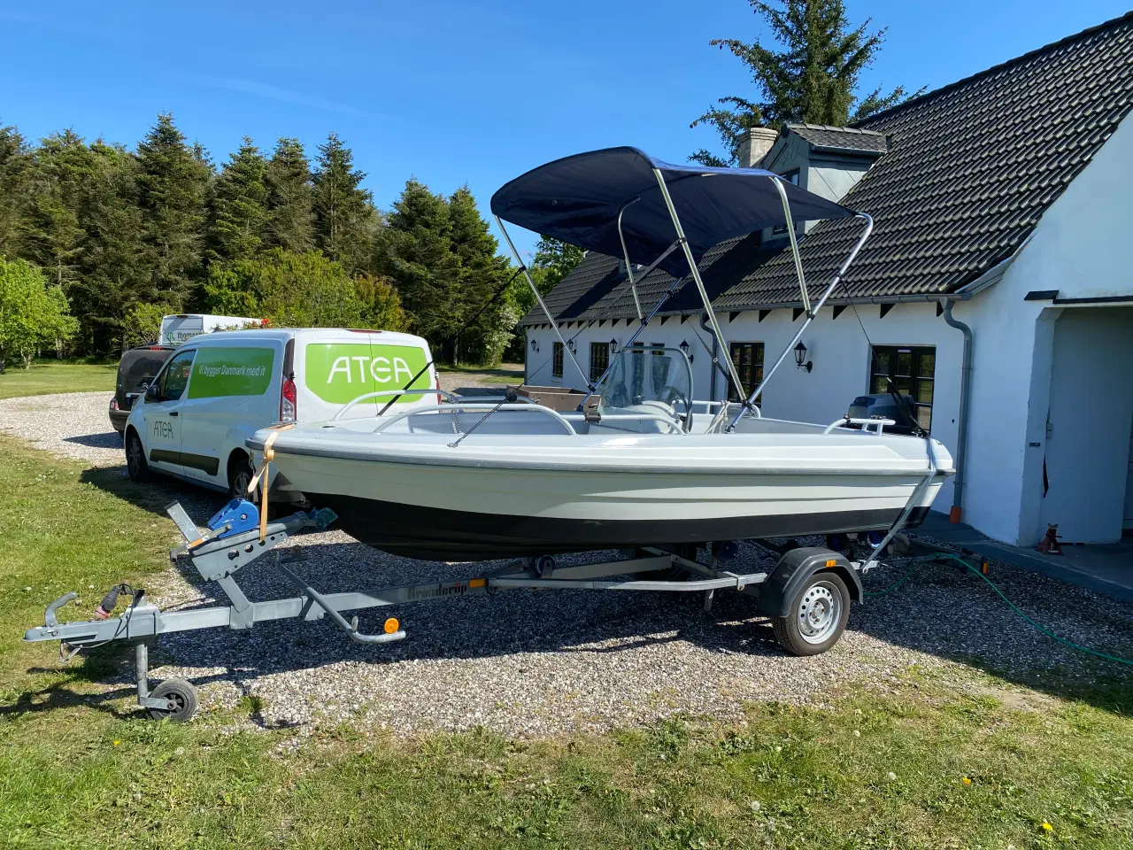 Billede 4 - Terhi 4110 med 25hk Yamaha og nysynet trailer 