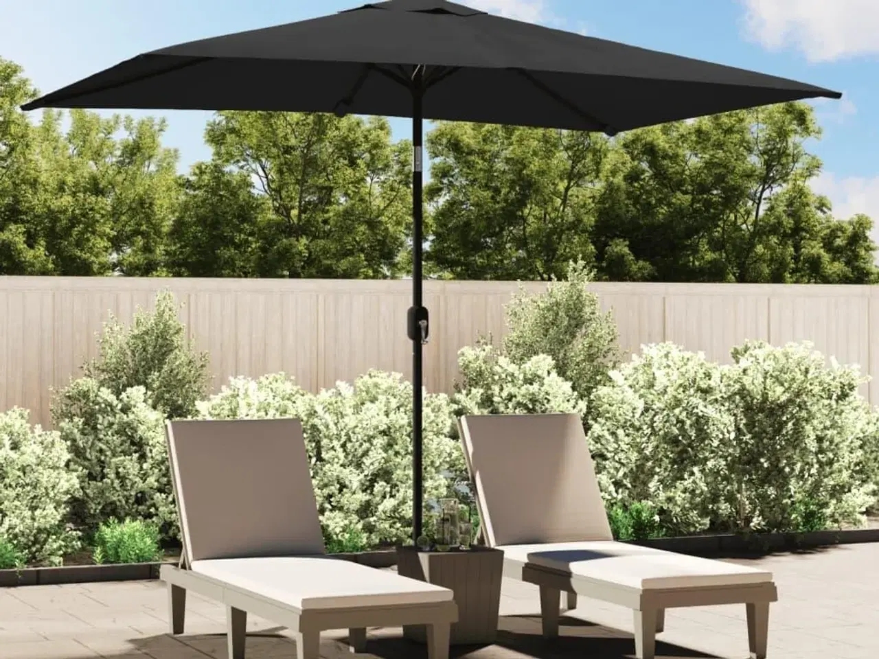 Billede 1 - Parasol med metalstang 300x200 cm antracitgrå