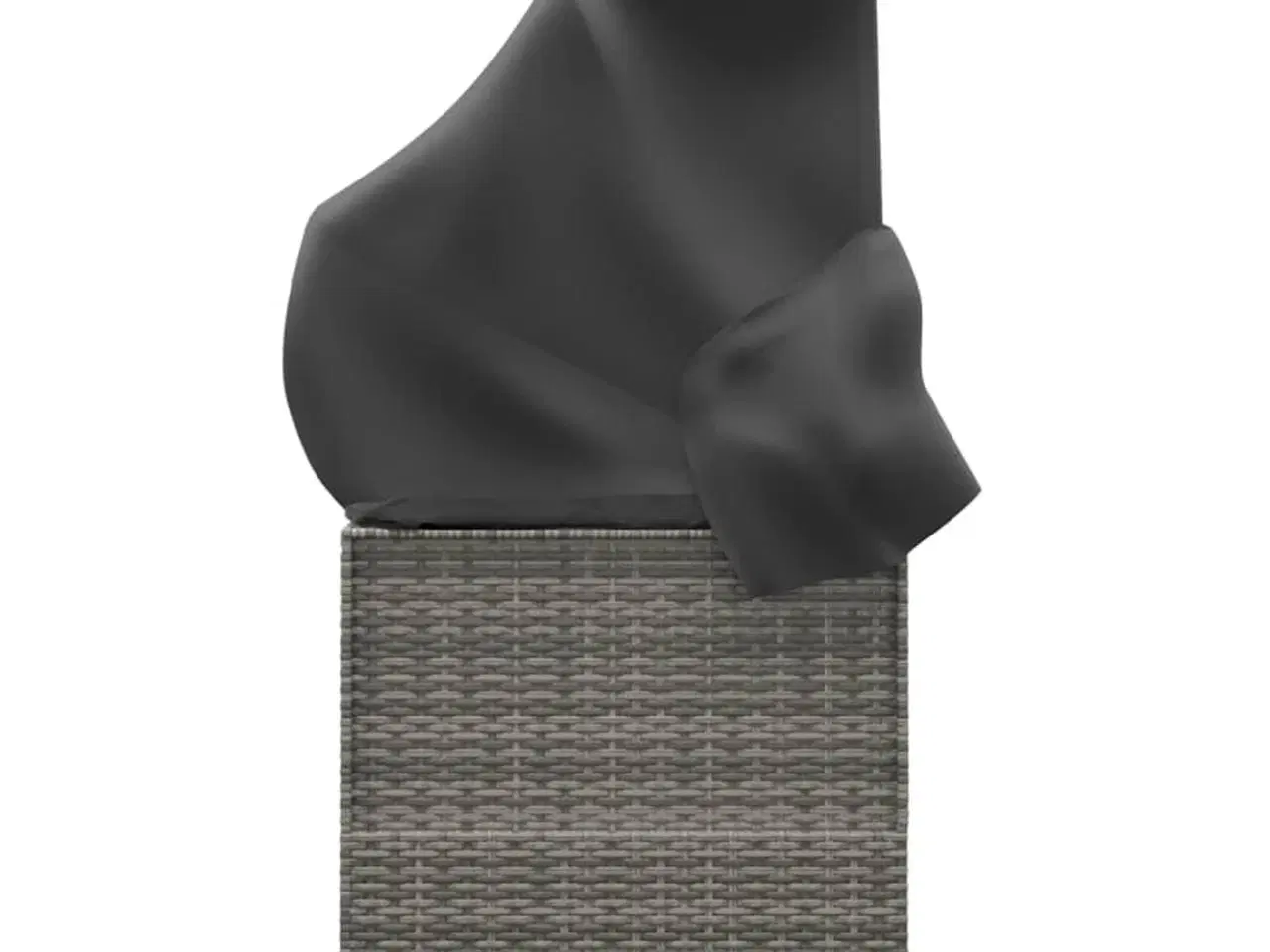 Billede 4 - Udendørs loungesofa med tag og hynder polyrattan Grøn