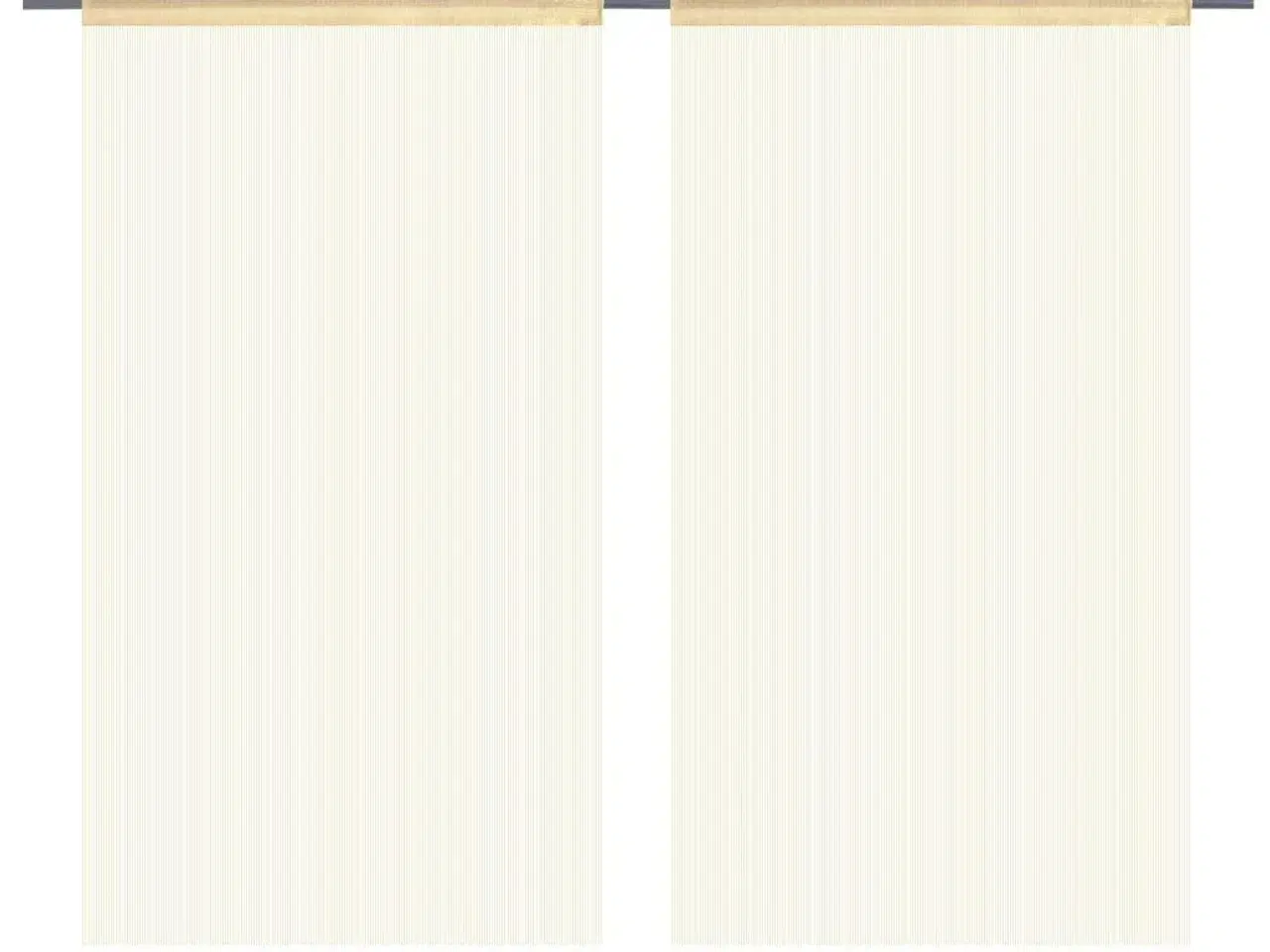 Billede 2 - Trådgardiner 2 stk. 140 x 250 cm beige