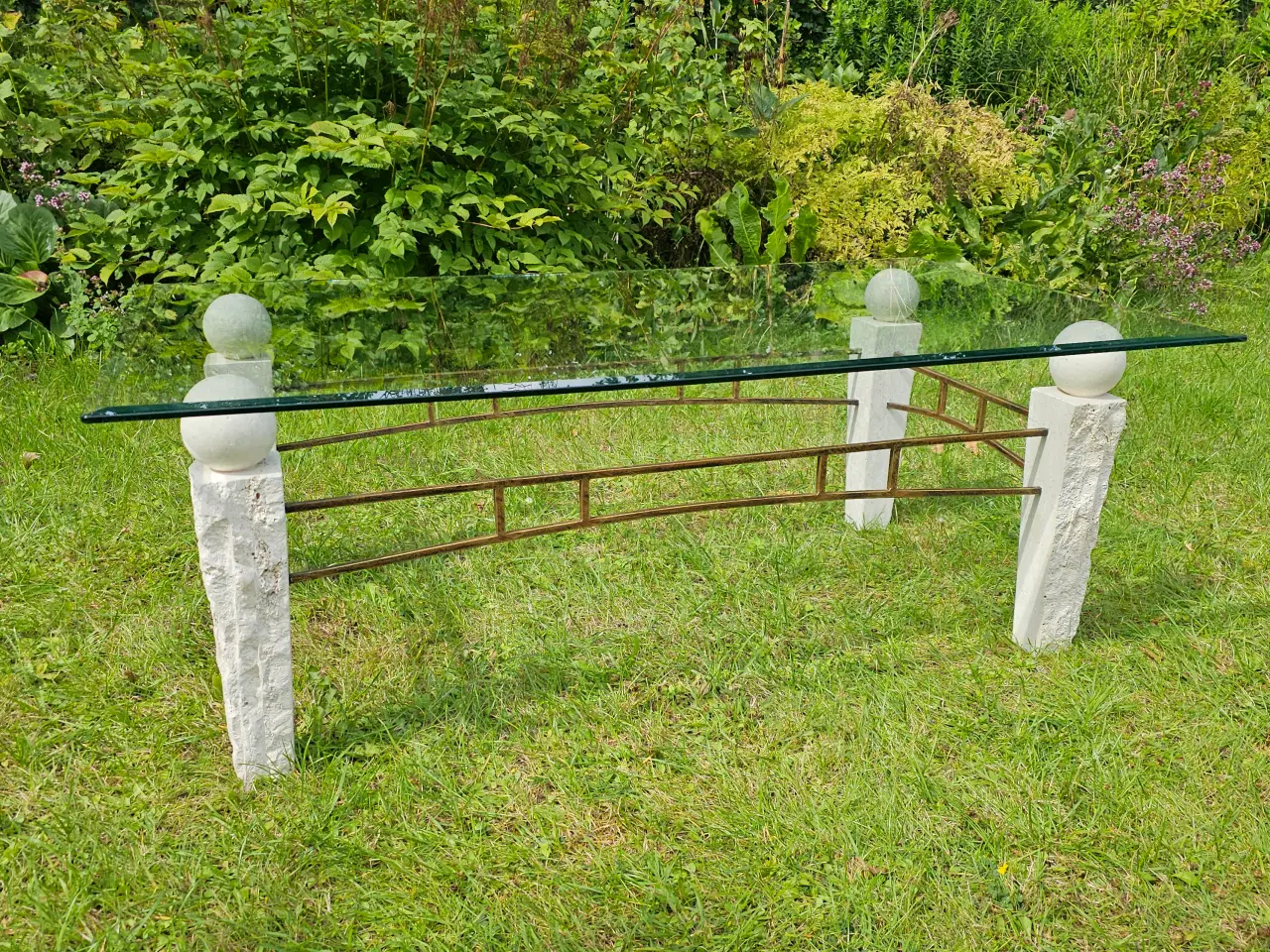 Billede 3 - Sofabord af Glas og Sten – God Stand