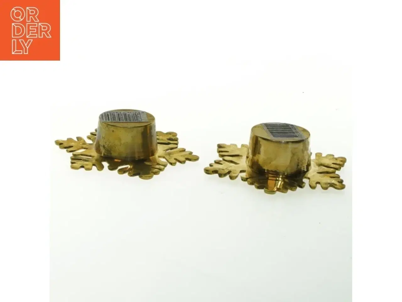 Billede 4 - Gyldne snefnug lysstage (str. 11x3 cm)