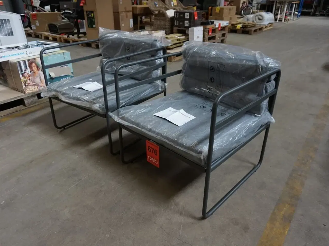 Billede 3 - 2 stk Silkeborg loungestole Antracit/grå