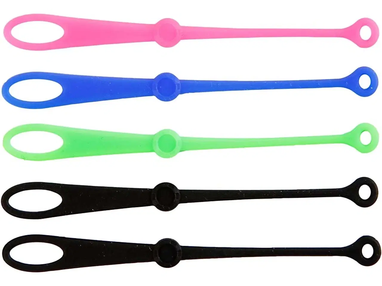 Billede 1 - Stilfulde silikone nøglevedhæng - 5 stk.