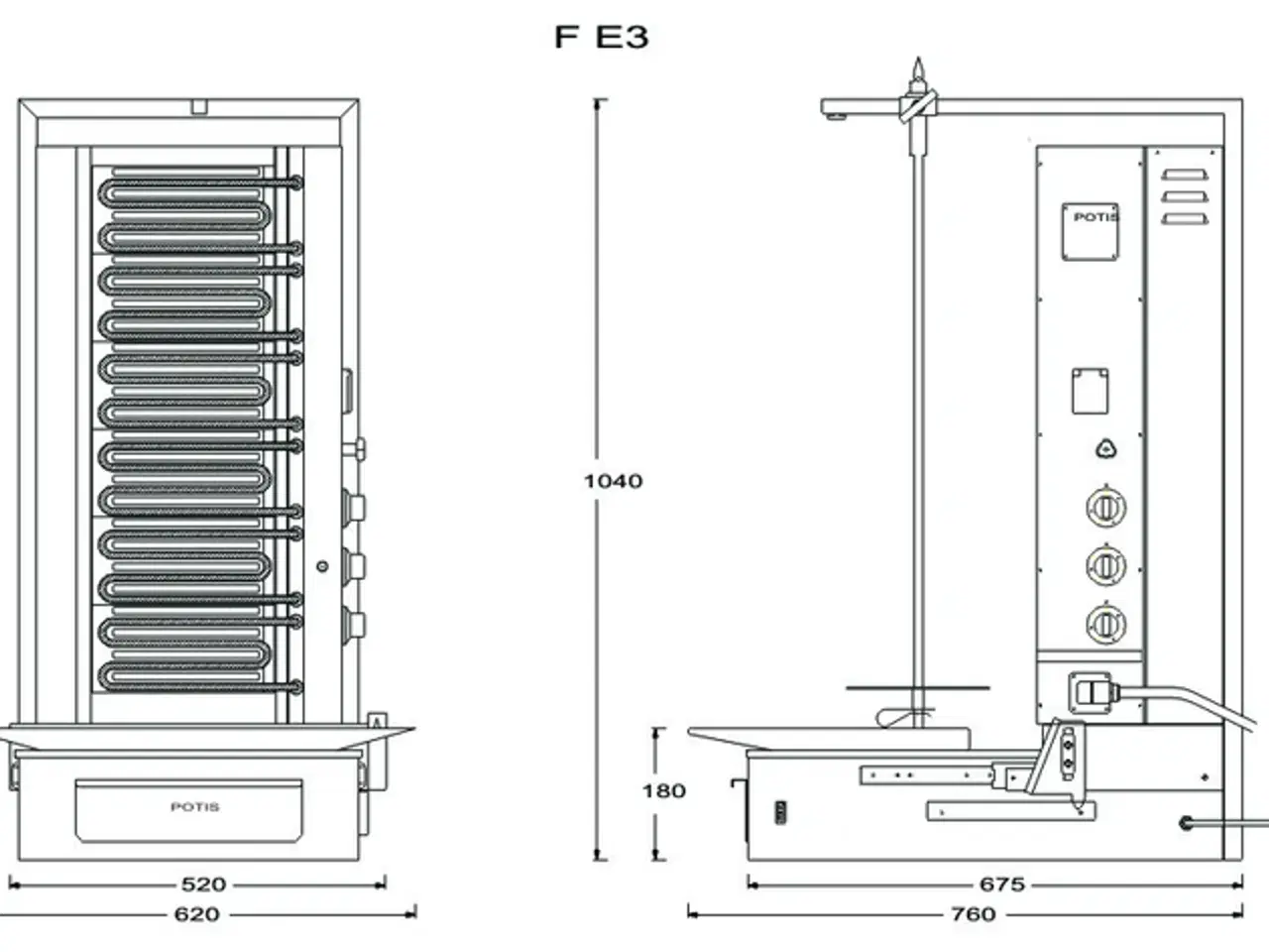 Billede 2 - Kebab & Shawarma grill til el – 50 kg kød
