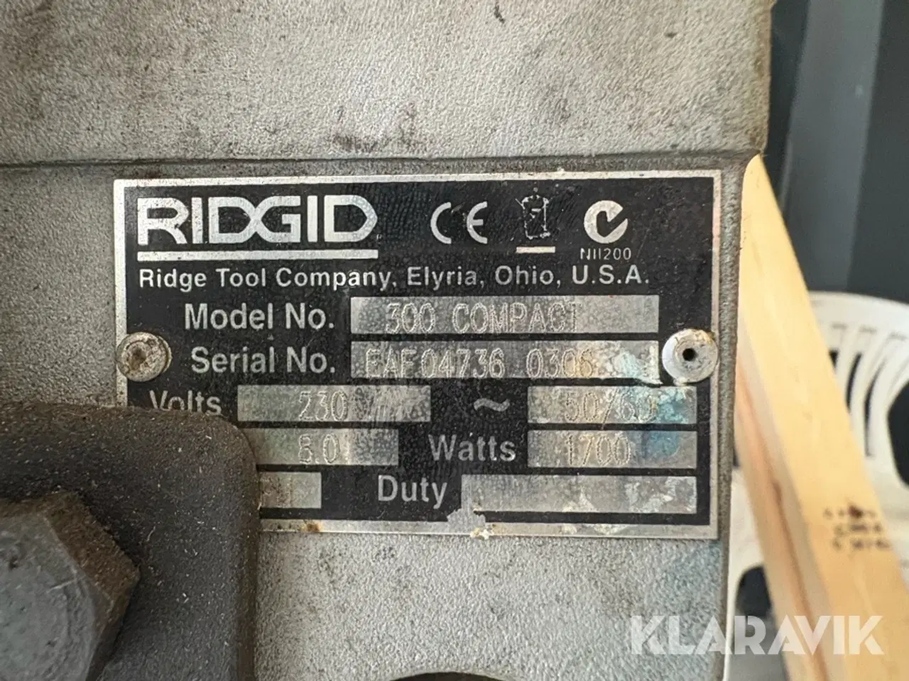 Billede 7 - Skæremaskine/Rørskærer Ridgid 300 Compact