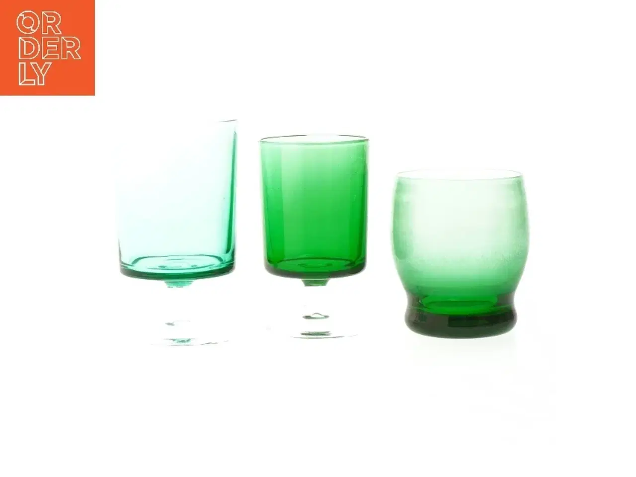 Billede 1 - Grønne drikkeglas sæt (str. 9-12 cm)