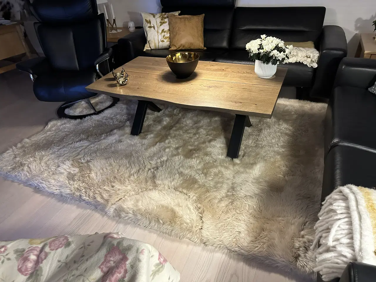 Billede 2 - Designergulvtæppe langhåret New Zealand lam