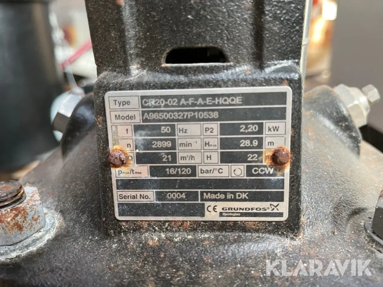 Billede 5 - Trykpumpe Grundfos CR20-02 A-F-A-E-HQQE