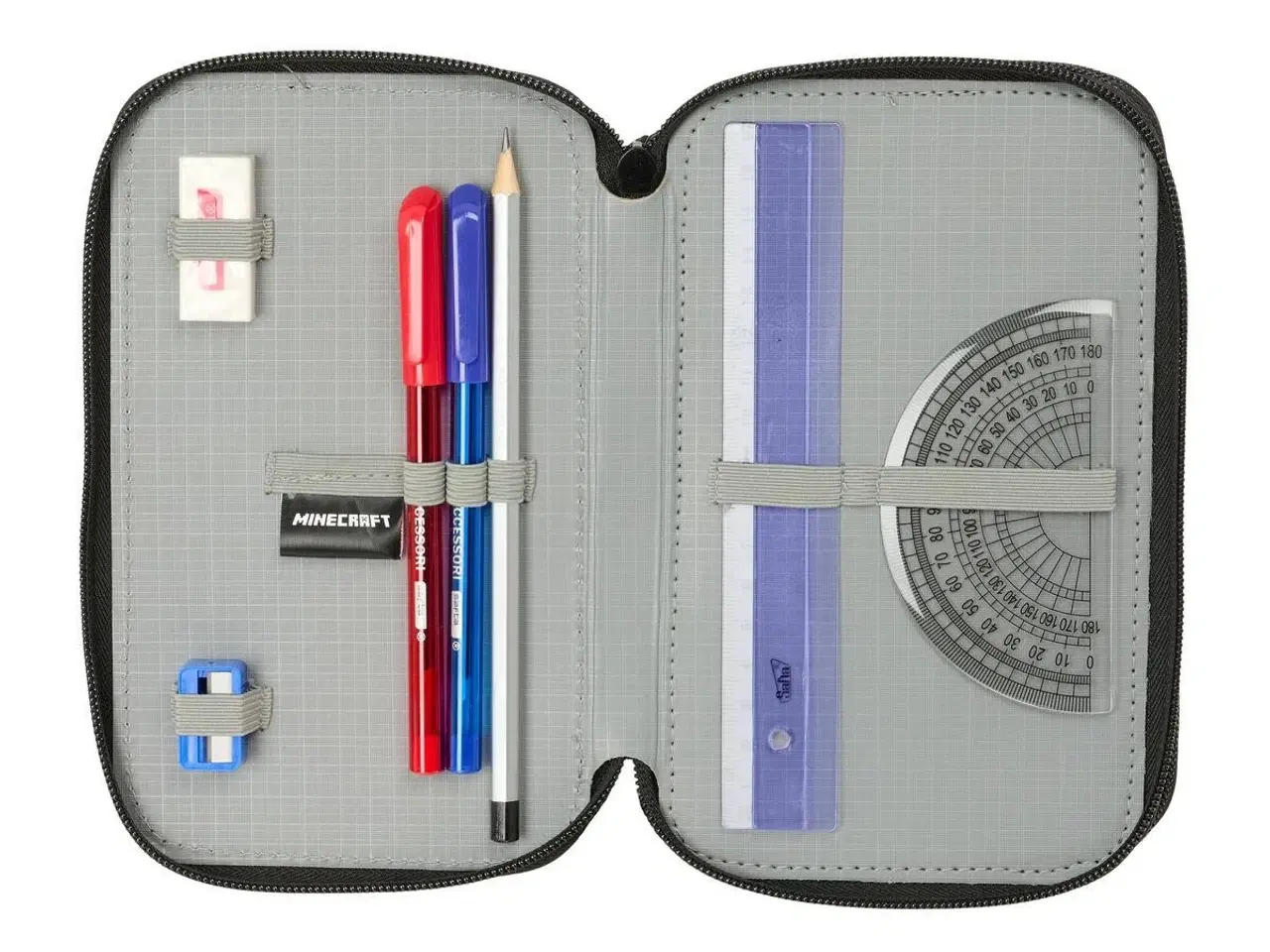 Billede 5 - Tredobbelt Penalhus Minecraft Tnt Multifarvet 12,5 x 19,5 x 5,5 cm 37 Dele