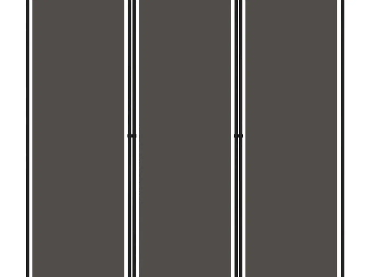 Billede 1 - 3-panels rumdeler 150 x 180 cm antracitgrå