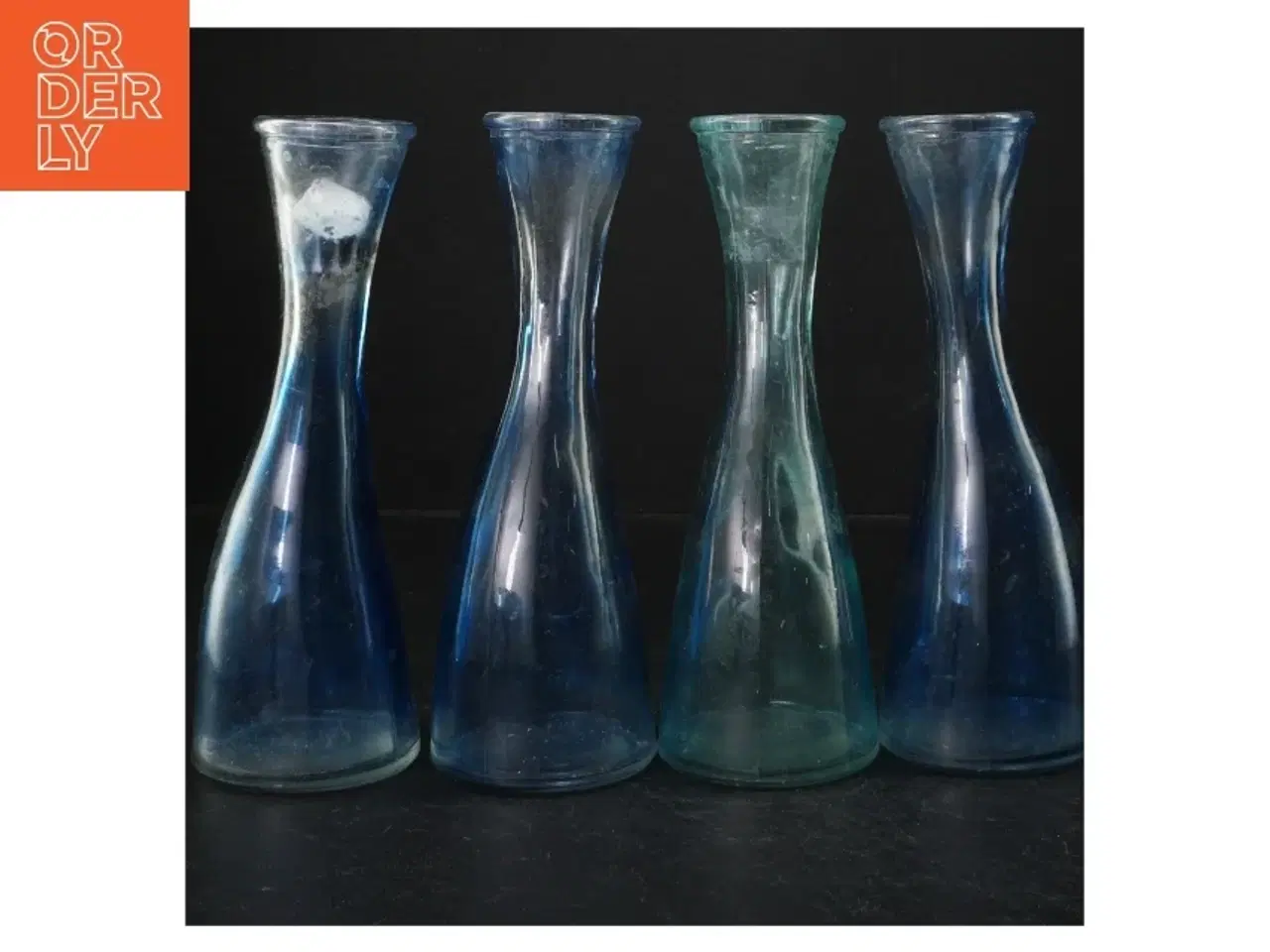 Billede 1 - Blå glasvaser (str. 20 cm)