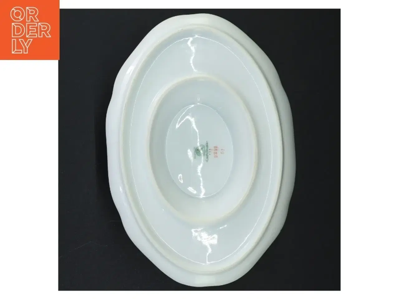 Billede 3 - Porcelæns saucesæt med blomstermotiv (str. 21,5 cm)