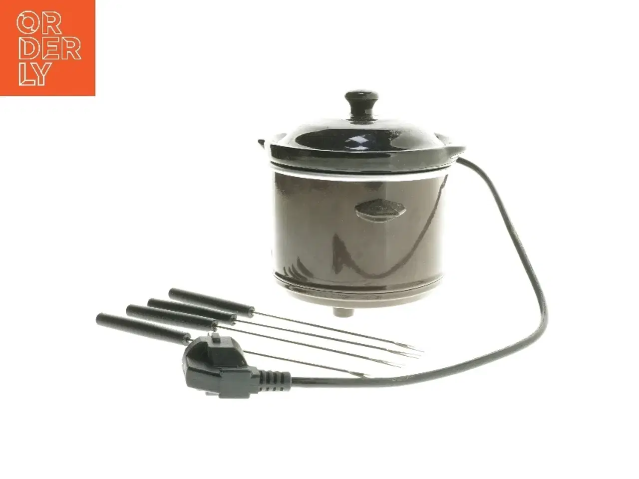 Billede 2 - Elektrisk fonduegryde med gafler fra Melissa (str. Ø 14x13 cm)