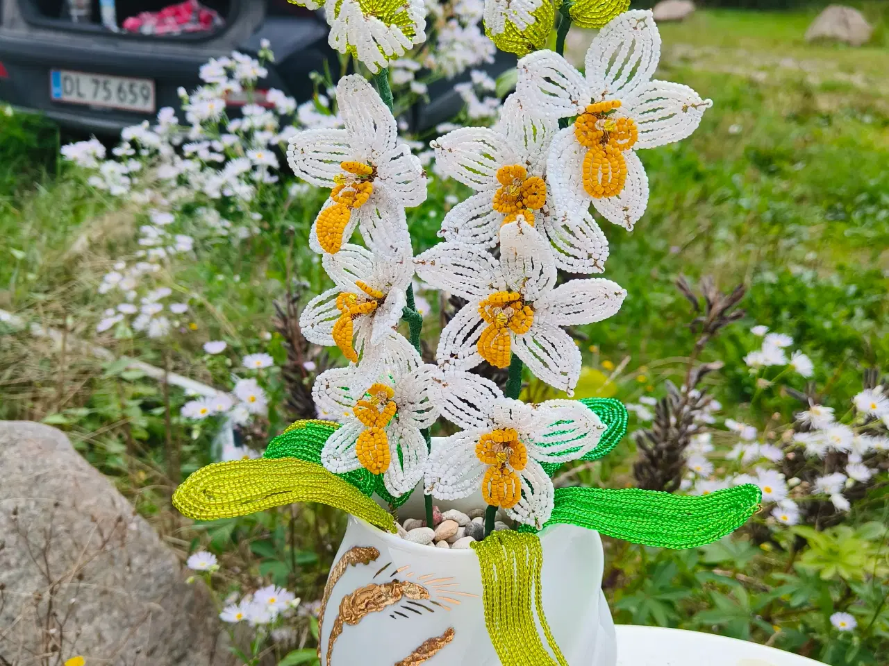 Billede 2 - French beaded Orchid 