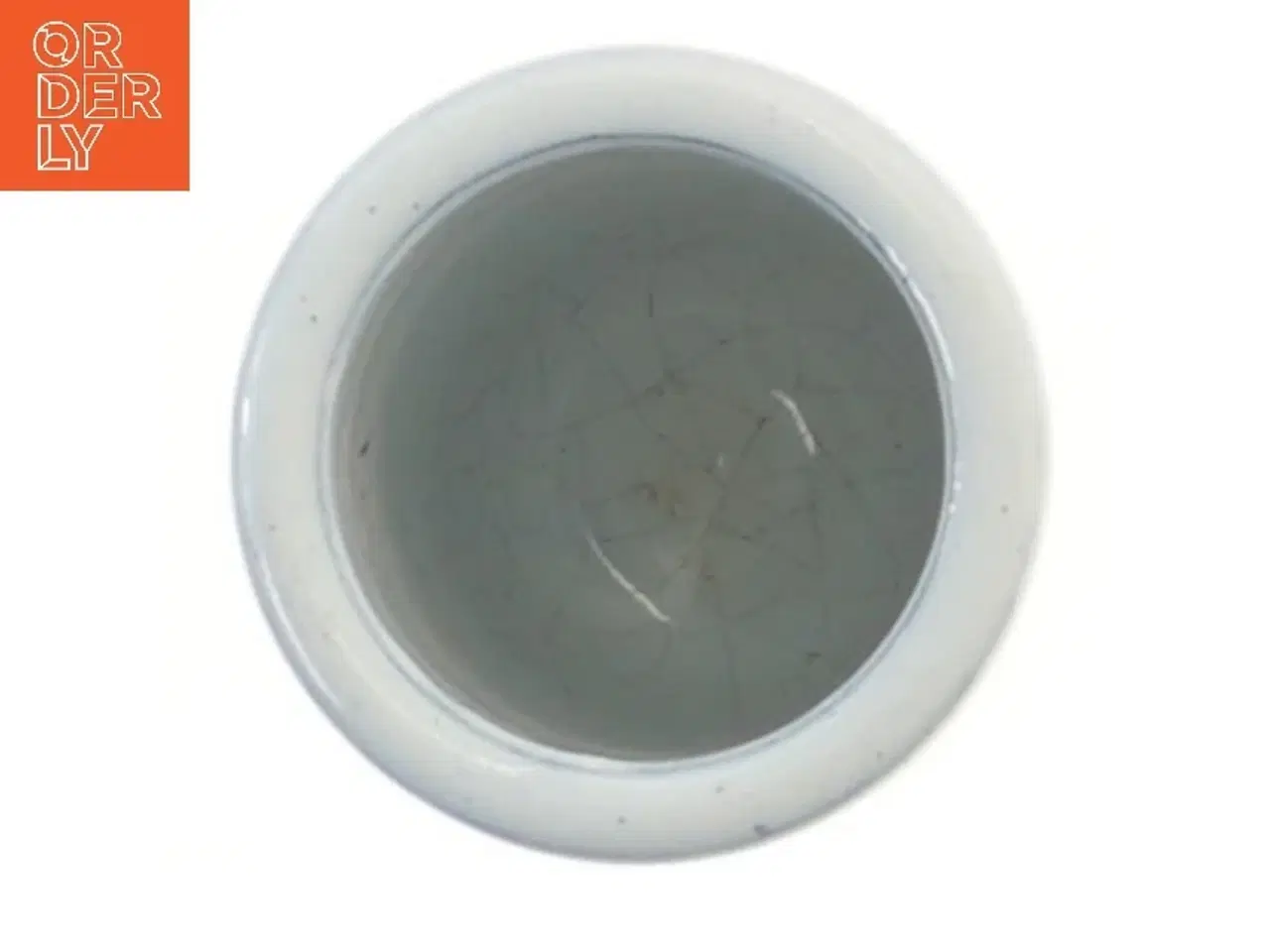 Billede 3 - Keramisk vase med blomstermotiv (str. Ø 5 cm længde 12 cm)