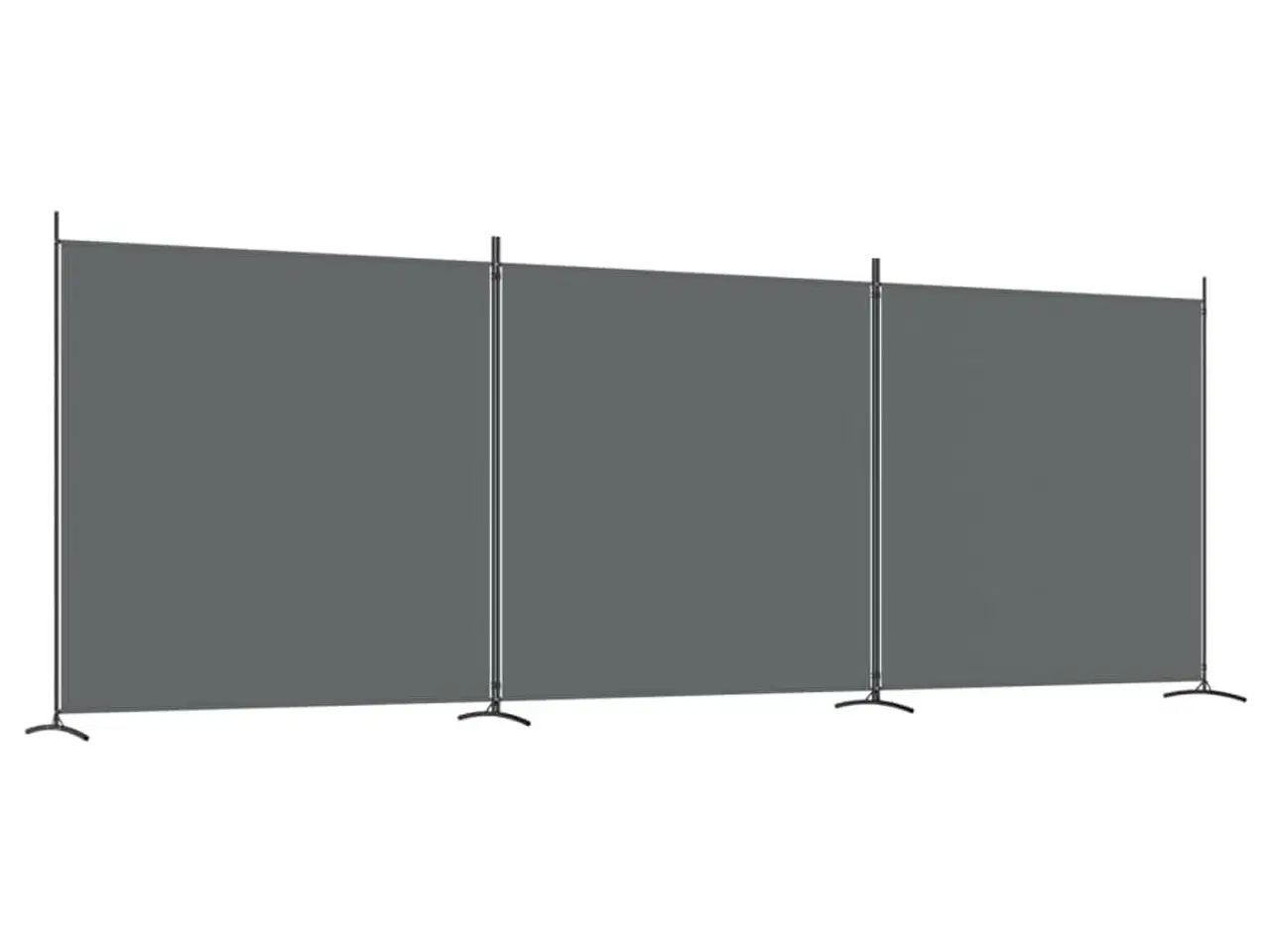 Billede 2 - 3-panels rumdeler 525x180 cm stof antracitgrå