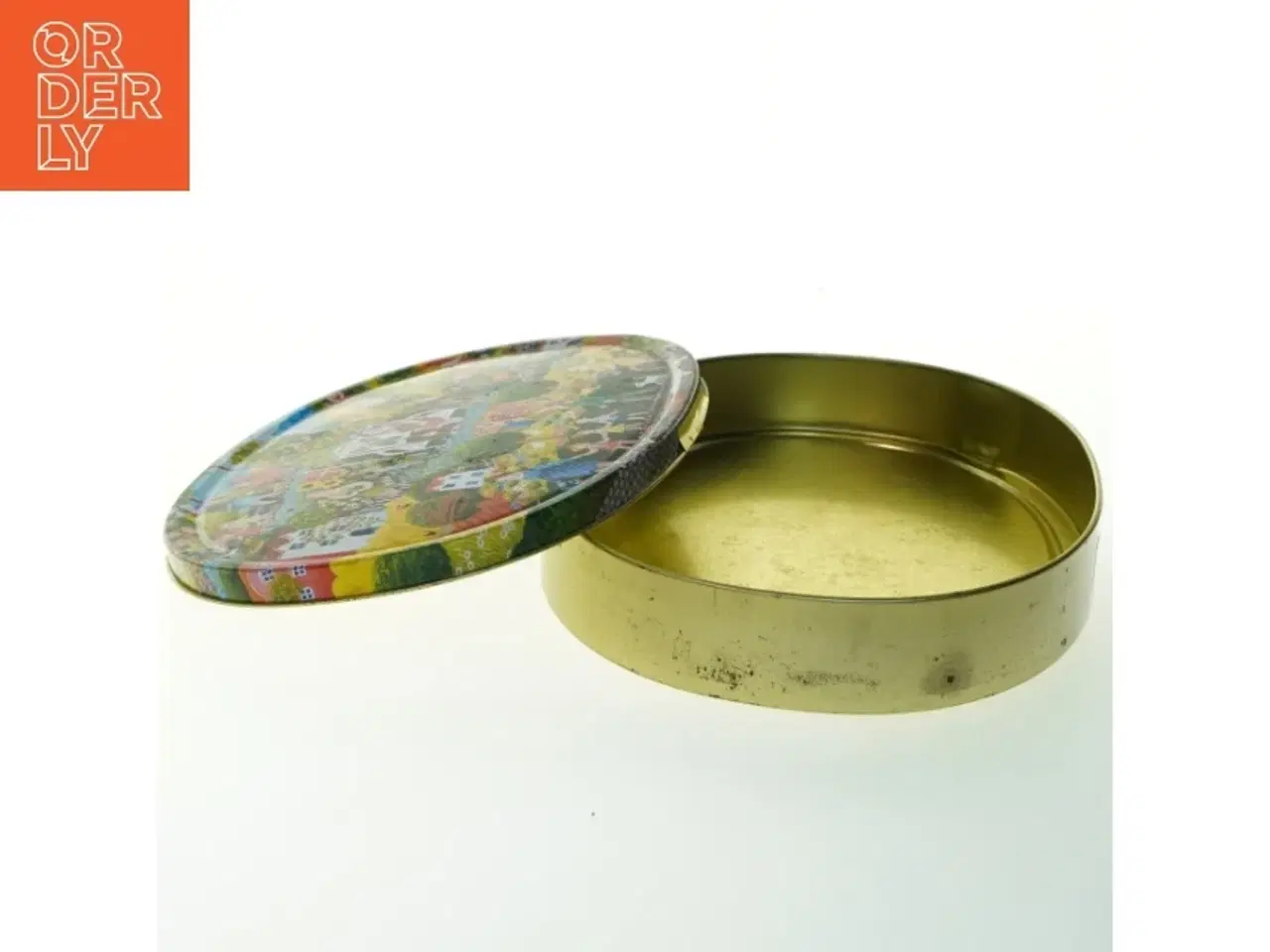 Billede 4 - Vintage metal kagedåse (str. 32x22x4,5 cm)