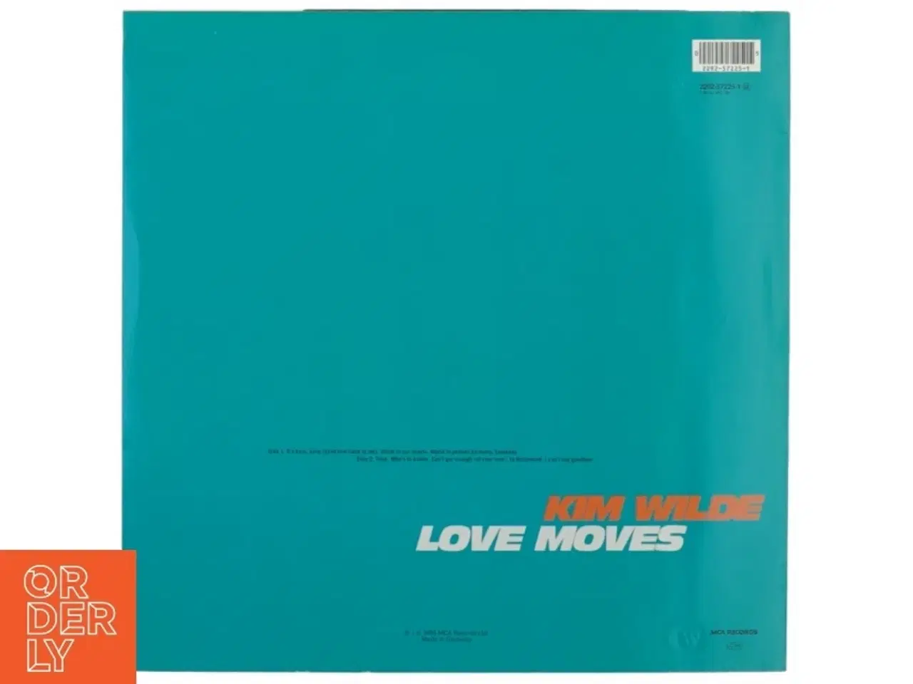 Billede 2 - Lp plade kim wilde love moves fra Mca Records (str. 31 x 31 cm)